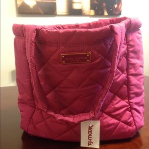 Authentic Marc Jacobs Pink Quilted Nylon Tote Bag